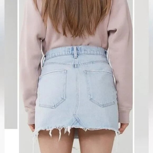 Agolde Quinn High Rise Skirt in Vega - Picture 5 of 16